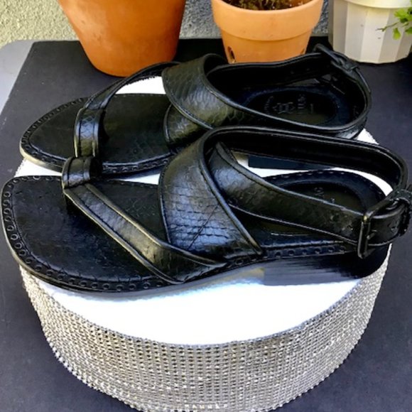 Designer Japanese Brand Shellac  Snakeskn Sandls main image 5